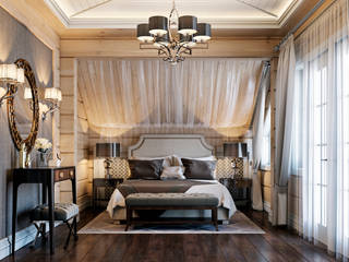Спальня в американском стиле, EJ Studio EJ Studio Phòng ngủ phong cách chiết trung