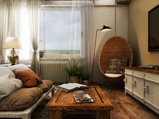 Фантазия, he.d group he.d group Industrial style bedroom Beige
