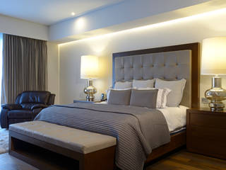 homify Modern style bedroom Grey Beds & headboards