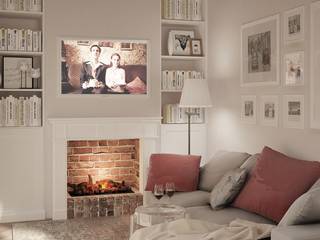 Современный интерьер с традицией, Ольга Бондарь Ольга Бондарь Scandinavian style living room