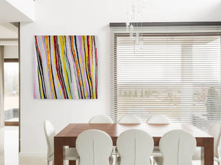 Gemälde & Wandbilder fürs Esszimmer, KUNSTLOFT KUNSTLOFT Modern dining room Cotton Red