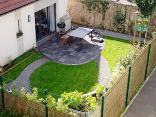 Jardin de 84m² à Villeneuve d'Ascq (59), RVB PAYSAGE RVB PAYSAGE Vườn phong cách chiết trung