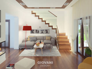 Эко домик , Giovani Design Studio Giovani Design Studio Phòng khách phong cách tối giản