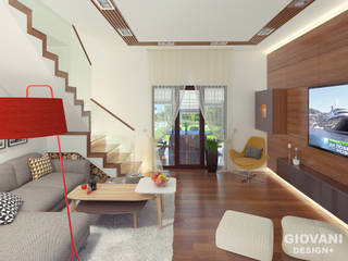 Эко домик , Giovani Design Studio Giovani Design Studio Phòng khách phong cách tối giản