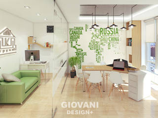 Офис "Декодар", Giovani Design Studio Giovani Design Studio Study/office Green