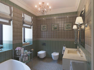 Ванная комната, Евдокимов Евдокимов 北欧スタイルの お風呂・バスルーム