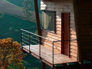 Casa em Guararema, Cabana Arquitetos Cabana Arquitetos Casas de estilo rústico Madera Acabado en madera