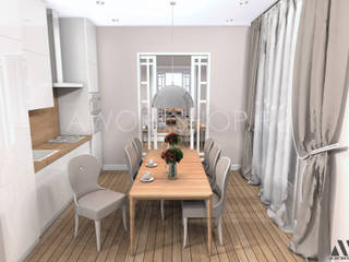 Квартира на Волжском проспекте, A.workshop A.workshop Eclectic style dining room