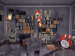 Drummer's living spaces, Design by Bley Design by Bley Modern Oturma Odası