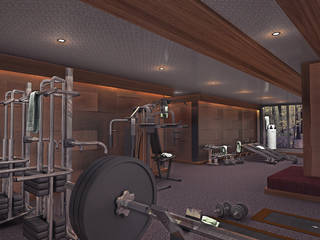 Gym In The Forrest, Design by Bley Design by Bley Modern gym
