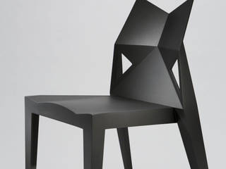 F-light chair, 藤村デザインスタジオ / FUJIMURA DESIGIN STUDIO 藤村デザインスタジオ / FUJIMURA DESIGIN STUDIO WohnzimmerHocker und Stühle Holz-Kunststoff-Verbund Schwarz