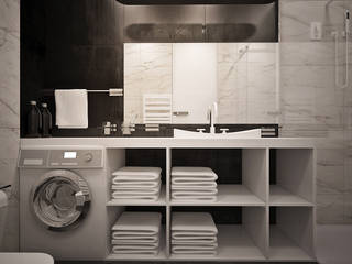 Двухэтажная квартира, YOUSUPOVA YOUSUPOVA Moderne Badezimmer