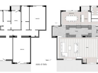 Appartamento Zona Vaticano - Roma, in&outsidesign in&outsidesign Modern walls & floors