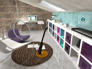 Soggiorni, 3d Casa Design 3d Casa Design Медиа комната в стиле модерн