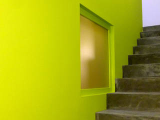 casa montefilipe, Atelier Base Atelier Base Mediterranean style corridor, hallway and stairs