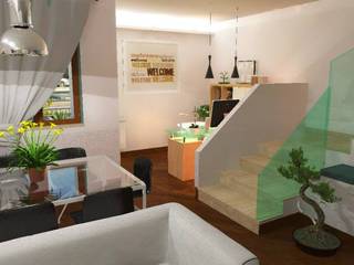 Home staging soggiorno, 3d Casa Design 3d Casa Design Oficinas y bibliotecas de estilo moderno