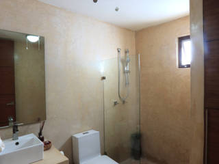 Casa Mo, FGO Arquitectura FGO Arquitectura Tropical style bathroom Natural Fibre Beige