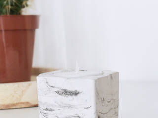 Tealight holder "marble" , STUDIOGWEN STUDIOGWEN Salas de estilo minimalista