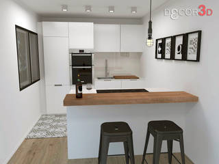 PROYECTO DE VIVIENDA EN SANT POL DE MAR, Nuria Decor3D Nuria Decor3D 지중해스타일 주방