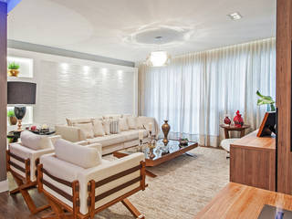 Apartamento 601, Patrícia Azoni Arquitetura + Arte & Design Patrícia Azoni Arquitetura + Arte & Design Modern Living Room