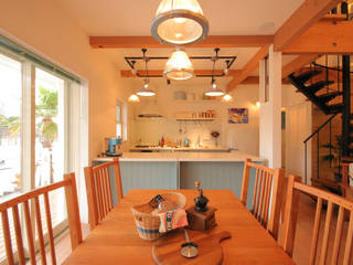 north shore house, THE MAKER'S&United Space Architect THE MAKER'S&United Space Architect Dining room لکڑی Wood effect
