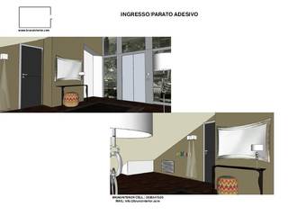 La mansarda diventa loft, brunointerior brunointerior Modern Corridor, Hallway and Staircase