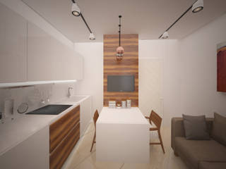 квартира для холостяка в стиле "Минимализм", NewHands NewHands Minimalist kitchen Wood Wood effect