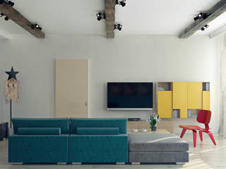 Красочный минимализм, BIARTI - создаем минималистский дизайн интерьеров BIARTI - создаем минималистский дизайн интерьеров غرفة المعيشة