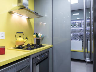 Apartamento jovem casal, B+R Arquitetura B+R Arquitetura Cocinas de estilo moderno Mesadas de cocina