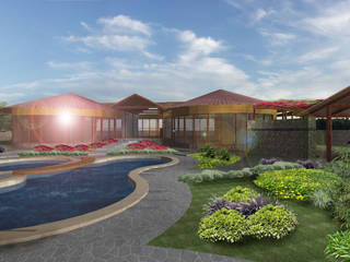 Viviendas Unifamiliares, Constructora Arquimac C.A Constructora Arquimac C.A Tropical style pool Tiles