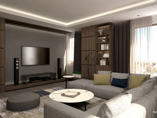 Projekt penthousu w Nowej Oliwie, Komplementi Komplementi Modern living room