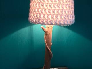 Robust natural table lamps with warm wool lampshades , WoodWoolDesign WoodWoolDesign Bedroom