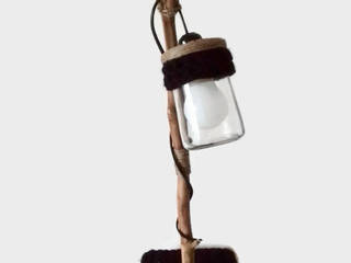 Jar lamps with a twist, WoodWoolDesign WoodWoolDesign ห้องนั่งเล่น