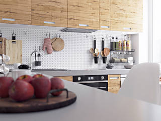 homify Cuisine scandinave Bois Blanc