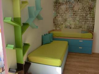 Cameretta per due bambini Bricks & Trees, Spaziojunior Spaziojunior Modern nursery/kids room Wood Turquoise