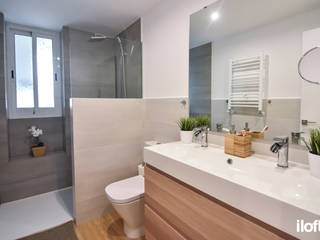 ¡Nuestro pequeño apartamento se convirtió en un lujoso hogar!, iloftyou iloftyou Modern bathroom Bathtubs & showers