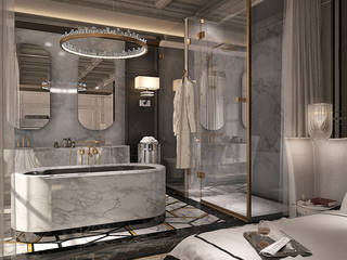 Private villa design, Mert Duyal - Mc Roher Design Studio Mert Duyal - Mc Roher Design Studio Modern style bedroom