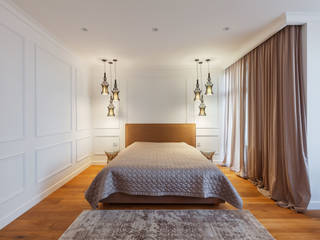 Минималистичная квартира , YOUSUPOVA YOUSUPOVA Minimalistische Schlafzimmer