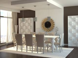 Diseño de Comedor para Quinta Ubicada en Miami, Florida, Gabriela Afonso Gabriela Afonso Modern dining room Wood Brown