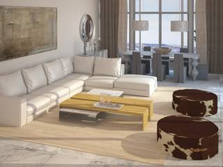Diseño de Sala. Apartamento Ubicado en Caracas Venezuela, Gabriela Afonso Gabriela Afonso Modern living room Marble Beige