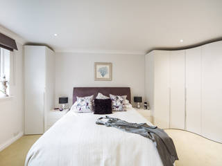 Mr & Mrs G, Bedroom, Woking, Raycross Interiors Raycross Interiors Modern Bedroom Wood White