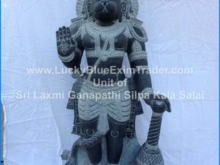 God Hanuman Statue to Munich, German, LuckyBlue Exim Trader Private Limited LuckyBlue Exim Trader Private Limited Other spaces Stone