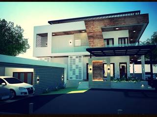 Villa at Mico Layout Bangalore, MAPLE TREE MAPLE TREE Nowoczesne domy