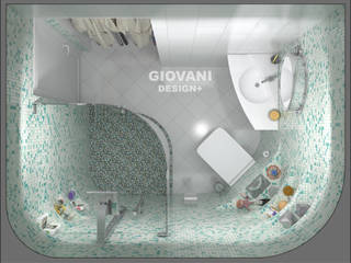 Дачный WC, Giovani Design Studio Giovani Design Studio Mediterranean style bathrooms Turquoise
