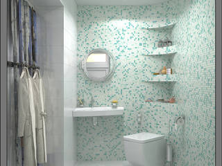 Дачный WC, Giovani Design Studio Giovani Design Studio Mediterranean style bathroom