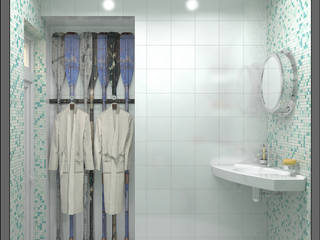 Дачный WC, Giovani Design Studio Giovani Design Studio Mediterranean style bathrooms Turquoise