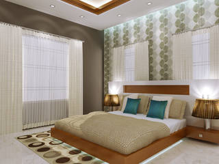 Bedroom Interior, SquareDrive Living Spaces SquareDrive Living Spaces Dormitorios asiáticos