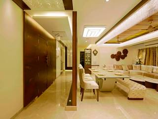 RESIDENTIAL PENTHOUSE INTERIORS, AIS Designs AIS Designs غرفة السفرة