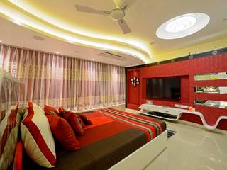 RESIDENTIAL PENTHOUSE INTERIORS, AIS Designs AIS Designs Modern style bedroom