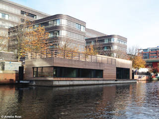 Hausboot „SonnDusel“ Mittelkanal l Hamburg, Rost.Niderehe Architekten I Ingenieure Rost.Niderehe Architekten I Ingenieure Modern Houses